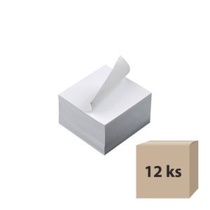 Poznámkový blok v tvare kocky, 8,5 x 8,5 x 5 cm, lepený, 12 ks