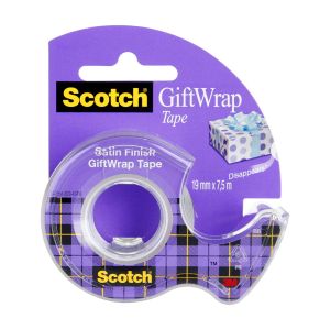 Lepiaca páska 3M Scotch® GiftWrap na balenie darčekov, 19 mm x 7,5 m, s dispenzorom