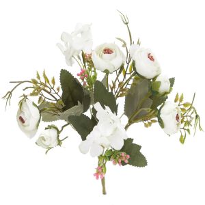 Dekoračné kvety „vetvička kamélií“, 29 cm, krémové