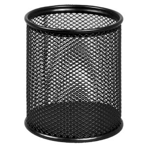 Drôtený stojan na perá, okrúhly, 80 x 90 mm, čierny