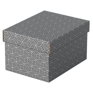 Úložná krabica s vrchnákom Esselte Home, 255 x 200 x 150mm, 3 ks, sivá