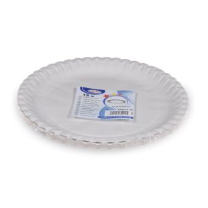 Papierové taniere, plytké, biele, 15 ks