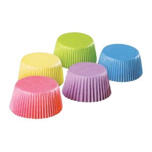 Papierové košíčky na muffiny, farebné, 25 x 18 mm, 200 ks
