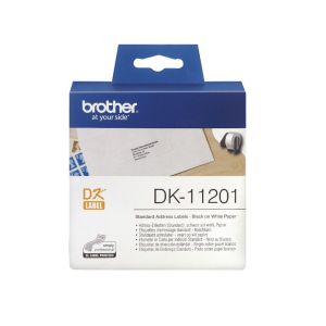 Papierové samolepiace adresné štítky Brother DK-11201, biele, 29 mm x 90 mm, 400 ks