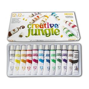 Temperové farby Creative Jungle, 12 ml, 12 ks