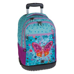 Školská taška na kolieskach Busquets trolley „Hello cute“