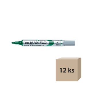 Fixky na tabule Pentel Maxiflo white board MWL5S-D, 2 mm, zelené, 12 ks