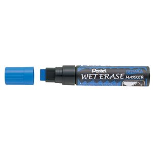 Popisovač kriedový Pentel Weterase SMW56-C, na sklo, 10 – 15 mm, modrý