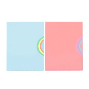Obal „L“ Viquel Rainbow Pastel so 4 priehradkami, 2 ks