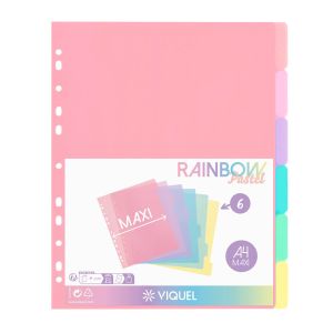 Register PP Viquel Rainbow Pastel, A4 maxi, 6-farebný