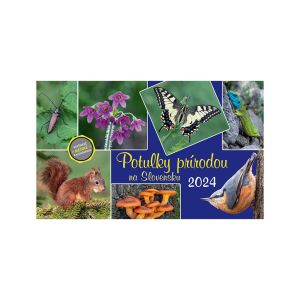 Stolový kalendár na rok 2024 „Potulky prírodou na Slovensku“, S17, 23 x 14 cm, riadkový