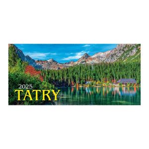 Stolový kalendár na rok 2025 „Tatry“, S05, 29,7 x 13,8 cm, stĺpcový