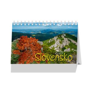 Stolový kalendár na rok 2025 „Slovensko špeciál“, S06, 23 x 14 cm, stĺpcový