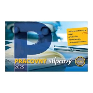 Stolový kalendár na rok 2025 „Pracovný kalendár – stĺpcový“, S35, 23 x 14 cm