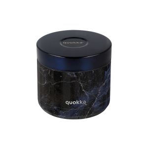 Nerezová termonádoba na jedlo Quokka Whim „Black Marble“, 360 ml