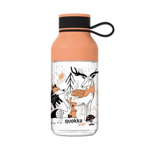 Tritánová fľaša s pútkom Quokka Kids „In the woods“, 430 ml