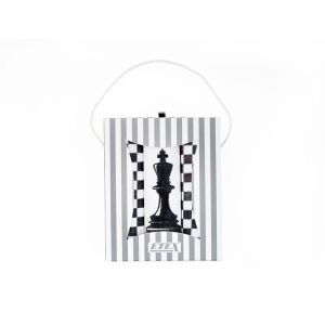 Dámske elegantné vreckovky „šach“ v krabičke, 3 ks