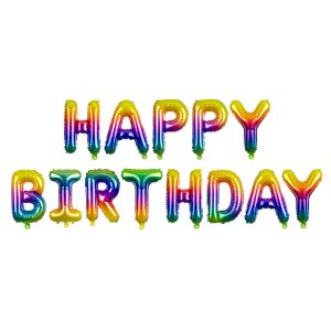 Banner balónový „Happy Birthday“