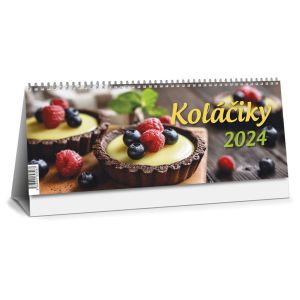 Stolový kalendár 2024 „Koláčiky“, SK06, 30 x 12 cm, riadkový