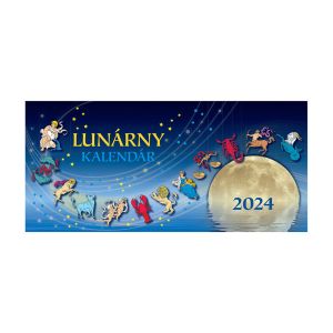Stolový kalendár na rok 2024 „Lunárny kalendár“, S25, 29,7 x 13,8 cm, stĺpcový
