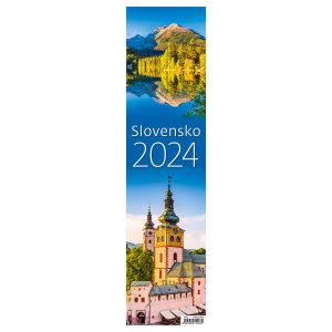 Nástenný kalendár na rok 2024 „Slovensko – viazanka“, 12 x 48 cm