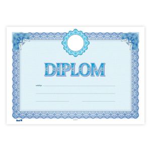 Diplom univerzálny, modrý