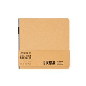 Skicár Languo, 17,5 x 17,5 cm, 200 g/m², 58-listový zápisník, kraftový papier