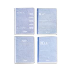 Poznámkový zápisník „Blue“ s obalom, A6, 44 listov, linajkový, mix motívov