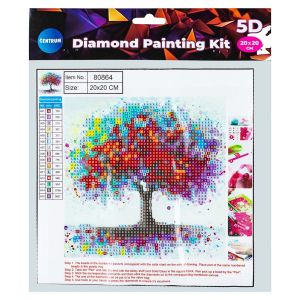 5D Diamantová mozaika „strom“, 20 x 20 cm