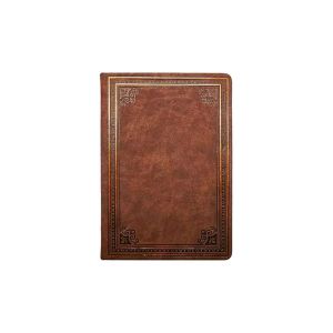 Poznámkový zápisník „ANTIQUE Agate“, PB95, 14,5 x 20,5 cm, 128 listov, linajkový, hnedý