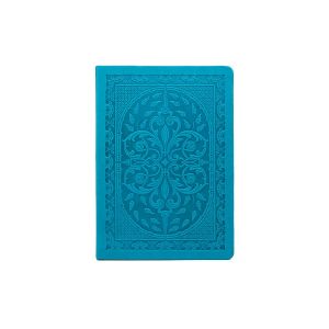 Poznámkový zápisník „ANTIQUE Aquamarine“, PB93, 14,5 x 20,5 cm, 128 listov, linajkový, tyrkysový