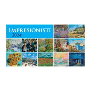 Stolový kalendár na rok 2024 „Impresionisti“, S23, 28 x 15 cm, riadkový