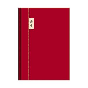 Denný diár na rok 2024 „Toscana“, D82, 14,2 x 20,4 cm, červený