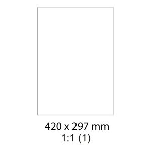 Samolepiace premiestniteľné (repozičné), potlačiteľné etikety ŠEVT, 420 x 297 mm, A3, 1 hárok