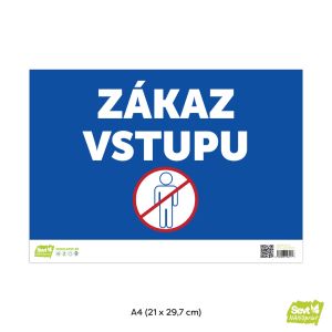 Zákaz vstupu, A4, premiestniteľná nálepka ŠEVT NANO print