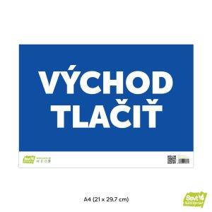 Východ – tlačiť, A4, premiestniteľná nálepka ŠEVT NANO print