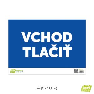 Vchod – tlačiť, A4, premiestniteľná nálepka ŠEVT NANO print