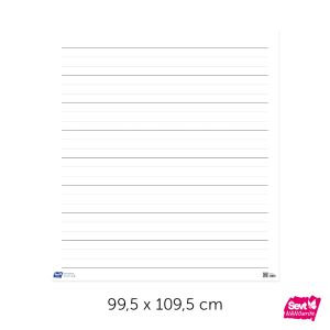 Premiestniteľná a popisovateľná samolepka ŠEVT NANO write, 99,5 x 109,5 cm, s linajkami