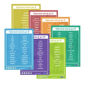 Vybrané slová – učebná pomôcka ŠEVT NANO print, špeciálne premiestniteľné samolepky, A6, 7 ks