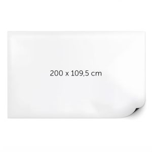 Biela samolepiaca tabuľa na stenu ŠEVT MAGNET – na projekciu, 200 x 109,5 cm (vnútro tabule)