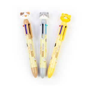 Guľôčkové pero 6-farebné „mačky“, mix motívov