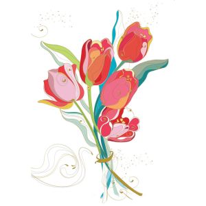 Blahoželanie Turnowsky „tulipány“