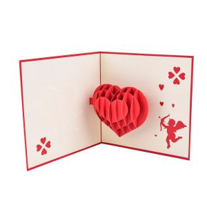 Originálne „handmade“ 3D svadobné blahoželanie „srdce“, 15 x 15 cm