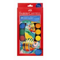 Vodové farby Faber Castell, priemer 30 mm, 21 ks