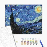 Maľovanie podľa čísel „Hviezdna noc (Van Gogh)“, 40 x 50 cm